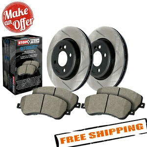 brake disc rotor STOPTECH 937.40040 STREETSLOTTED 1ピースフロントブレーキキット07-08ホンダフィット StopTech 937.40040 Street Slotted 1-Piece Front Brake Kit for 07-08 Honda Fit【並行輸入品】｜Us Custom Parts Shop USDM