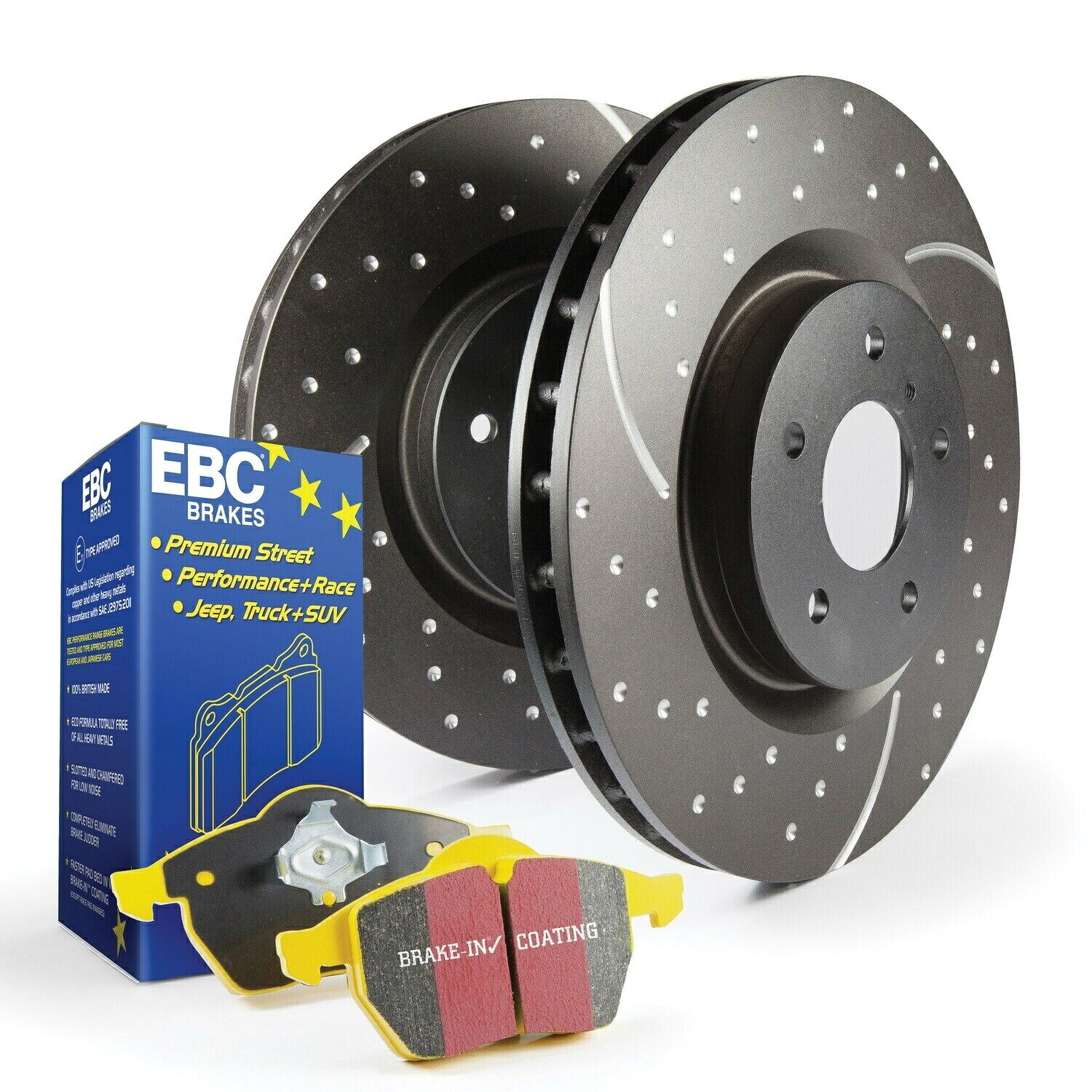 brake disc rotor EBCブレーキS5KF1275 S5キットYellowStuffとGD RotorsフィットFORTE FORTE KOUP EBC Brakes S5KF1275 S5 Kits Yellowstuff And GD Rotors Fits Forte Forte Koup【並行輸入品】｜Us Custom Parts Shop USDM