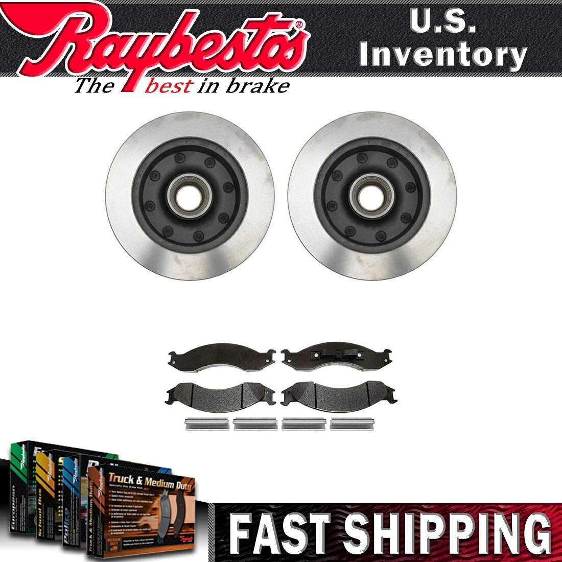 brake disc rotor 1992年から1993年のフォードE-250エコノリンのフロントブレーキローターとハブアセンブリブレーキパッド Front Brake Rotor and Hub Assembly Brake Pads For 1992-1993 Ford E-250 Econoline【並行輸入品】｜Us Custom Parts Shop USDM