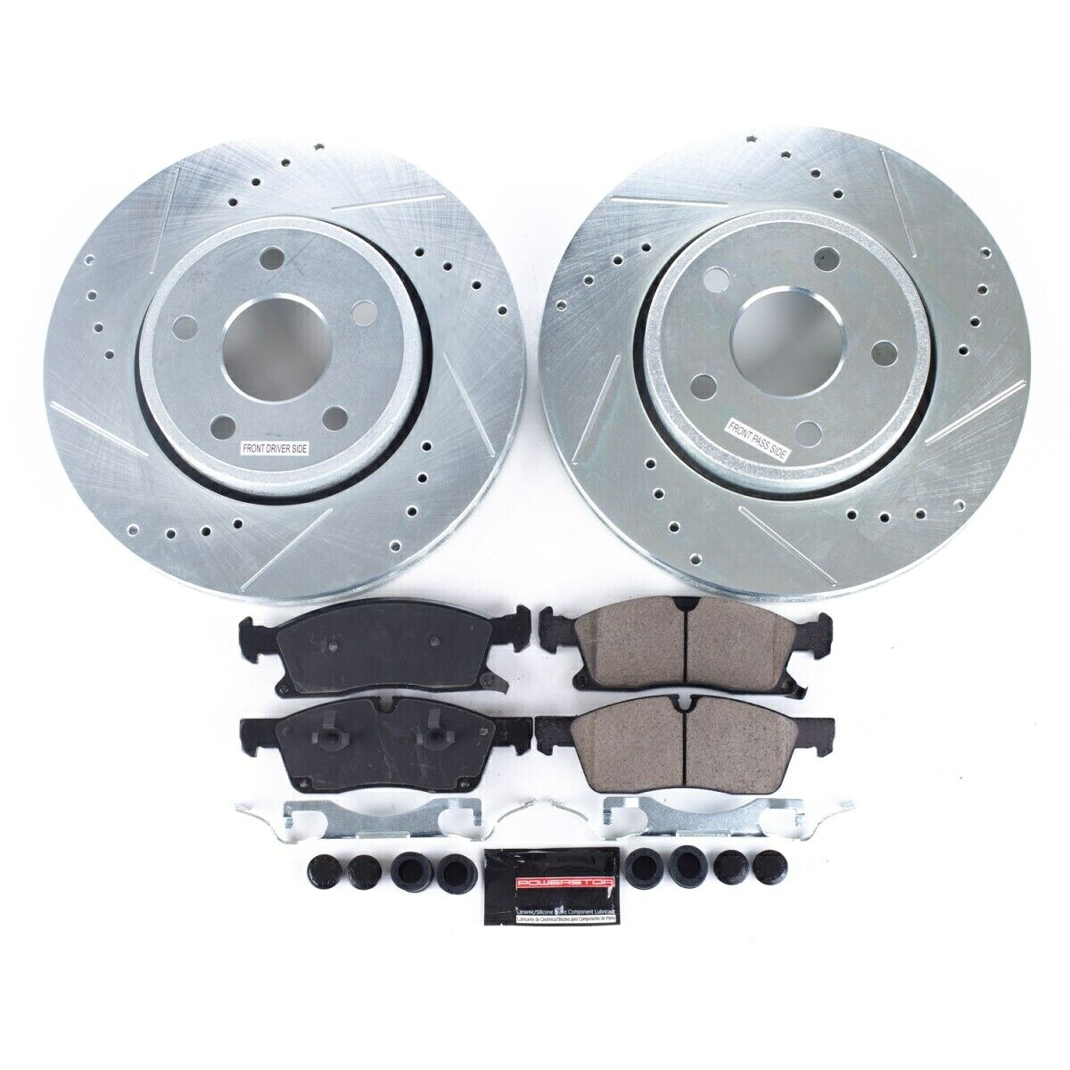 brake disc rotor k5951パワーストップグランドチェロキーのための2輪セットブレーキディスクとパッドキットのフロント K5951 Powerstop 2-Wheel Set Brake Disc and Pad Kits Front for Grand Cherokee【並行輸入品】