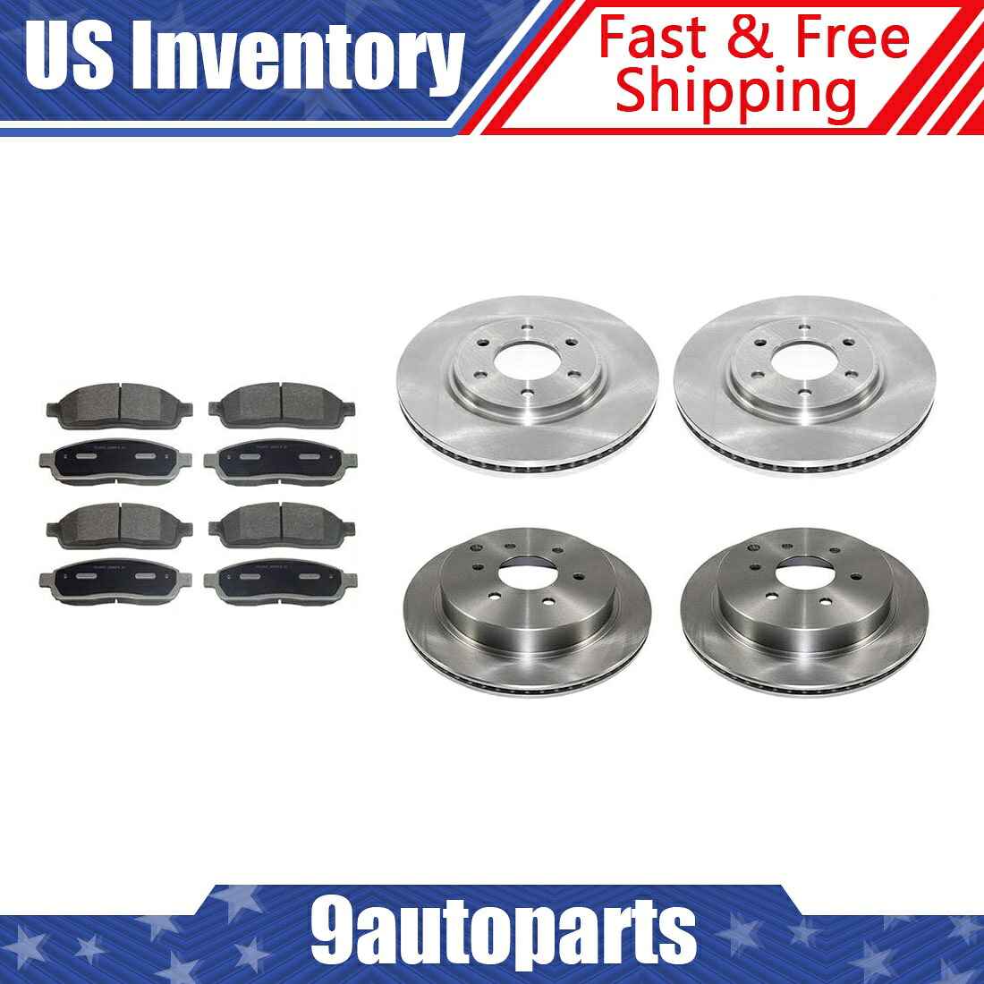 brake disc rotor 2017年のアルマダフロント +リアブレーキローターとセラミックブレーキパッド For 2017 Armada Front + Rear Brake Rotors & Ceramic Brake Pads【並行輸入品】｜Us Custom Parts Shop USDM