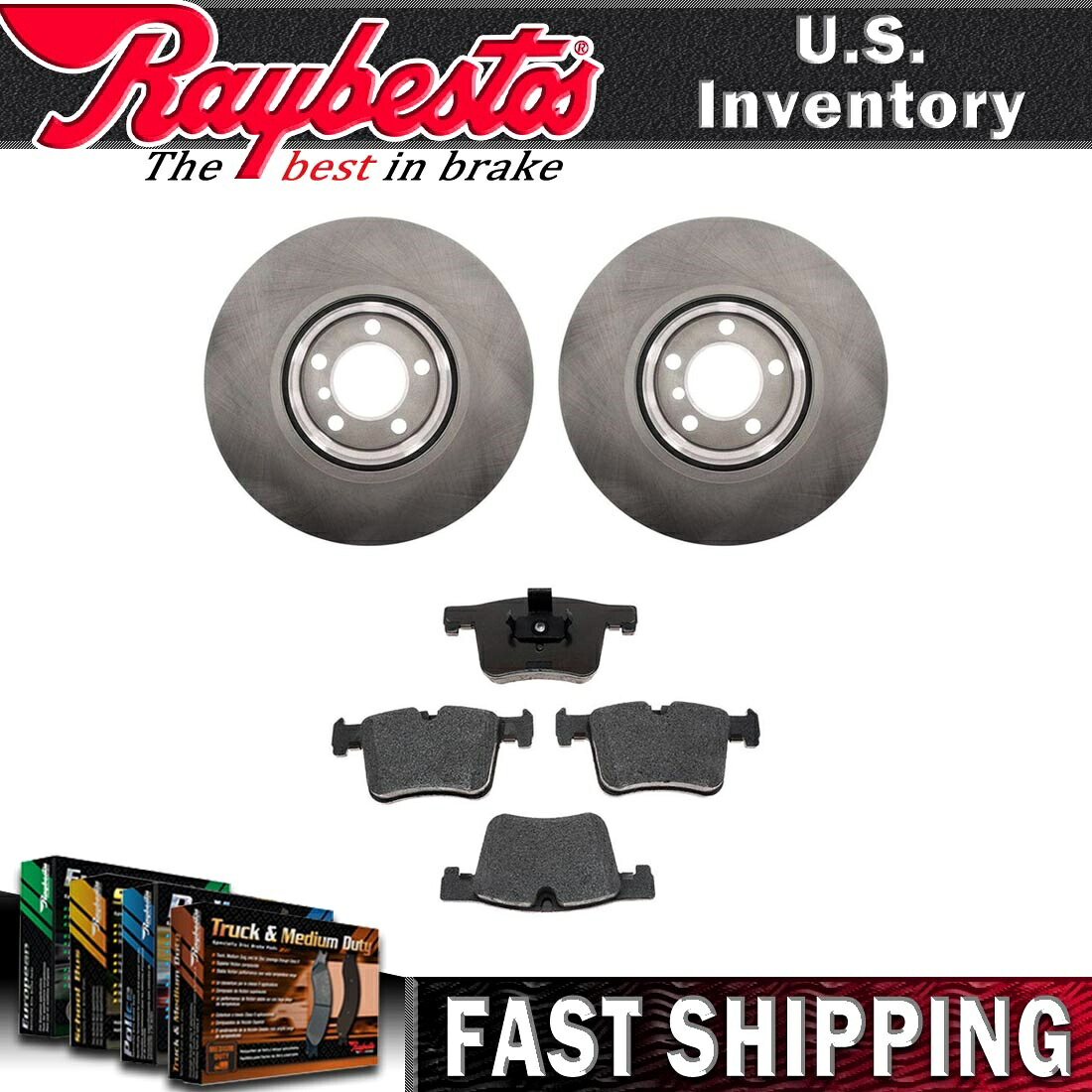 brake disc rotor 2016-2018 BMW 330Eのフロントキットブレーキローターとメタリックブレーキパッドハードウェア Front Kit Brake Rotors and Metallic Brake Pads Hardware For 2016-2018 BMW 330e【並行輸入品】