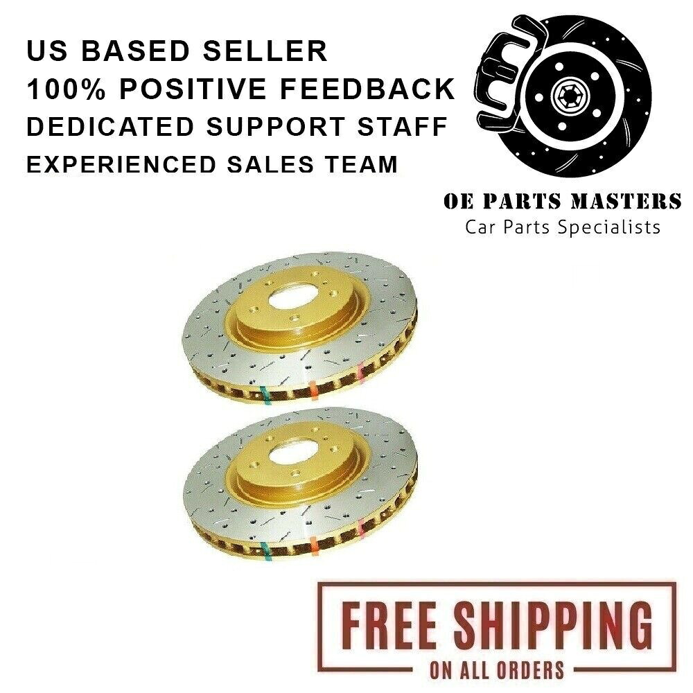 brake disc rotor スバルレガシーGT 05-08ドリルフロント＆スロット4000シリーズローター（ペア）のDBA DBA for Subaru Legacy GT 05-08 Drilled Front & Slotted 4000 Series Rotor (Pair)【並行輸入品】