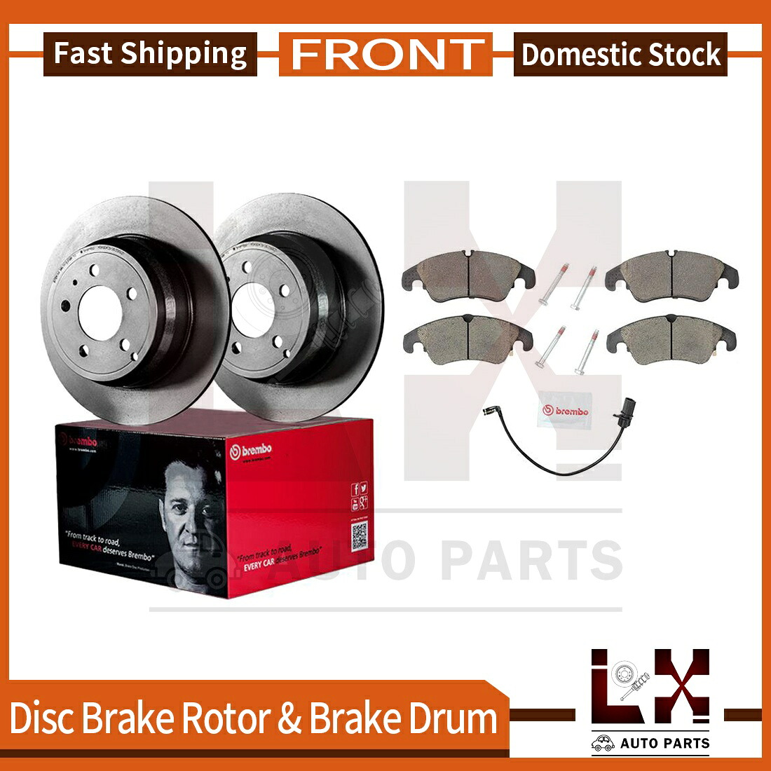 brake disc rotor フロントブレンボブレーキローターとセラミックブレーキパッドセット2013-2017 S5に設定 Front Brembo Brake Rotors & Ceramic Brake Pads Set Set For 2013-2017 S5【並行輸入品】