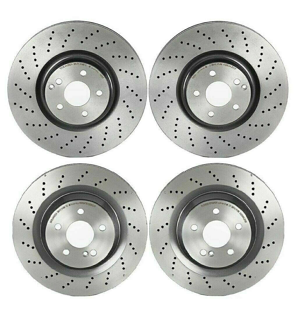 brake disc rotor BENZ R230 SL55 AMG用のBrembo Front&Lear Drilled Vented Brake Discortorsキット Brembo Front & Rear Drilled Vented Brake Disc Rotors Kit for Benz R230 SL55 AMG【並行輸入品】|Us Custom Parts Shop USDM
