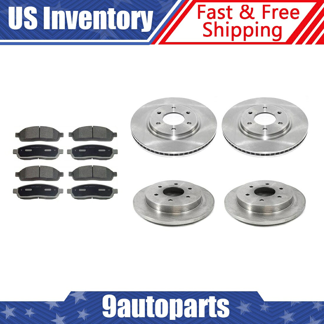 brake disc rotor 2008-2010 QX56フロント +リアブレーキローターとセラミックブレーキパッド For 2008-2010 QX56 Front + Rear Brake Rotors & Ceramic Brake Pads【並行輸入品】｜Us Custom Parts Shop USDM