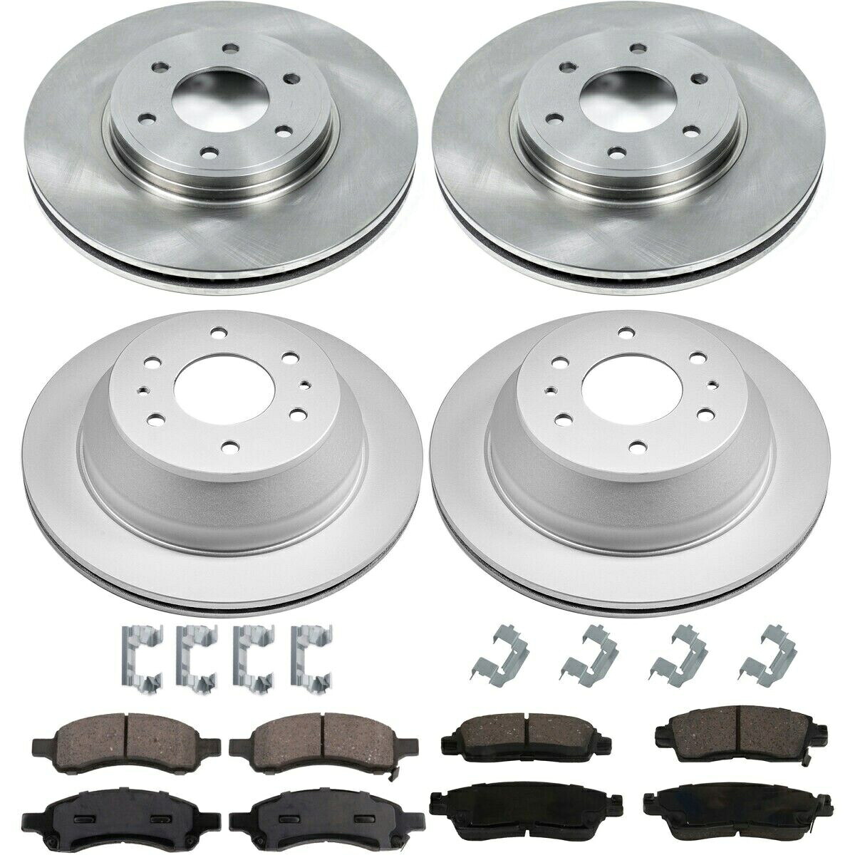 brake disc rotor ブレーキディスクとパッドキット4輪セットシボレーシボレートレイルブレイザー9-7X Brake Disc and Pad Kits 4-Wheel Set New for Chevy Chevrolet Trailblazer 9-7x【並行輸入品】