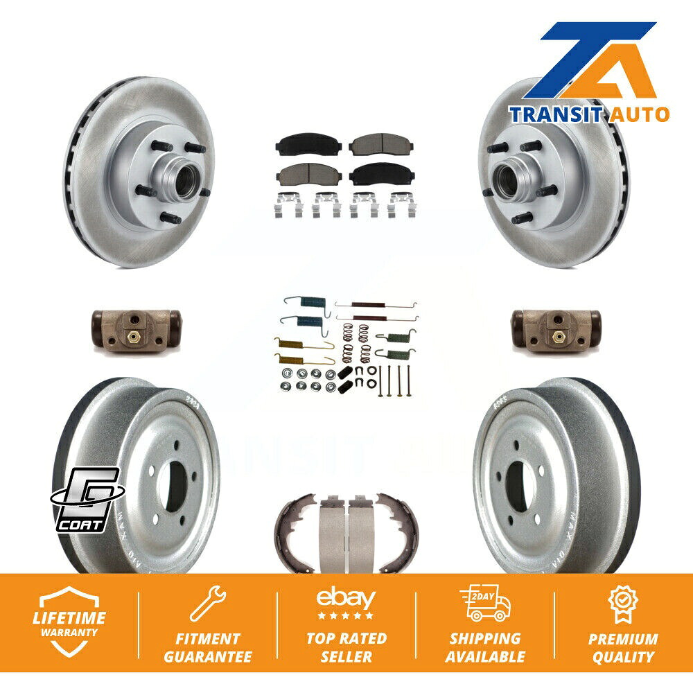brake disc rotor 06-09フォードレンジャーRWD用のフロントリアコートブレーキローターセラミックパッドドラムキット（9PC） Front Rear Coat Brake Rotor Ceramic Pad Drum Kit (9Pc) For 06-09 Ford Ranger RWD【並行輸入品】