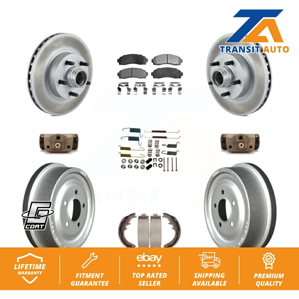 brake disc rotor 06-09フォードレンジャーRWD用のフロントリアコートブレーキローターセラミックパッドドラムキット（9PC） Front Rear Coat Brake Rotor Ceramic Pad Drum Kit (9Pc) For 06-09 Ford Ranger RWD【並行輸入品】