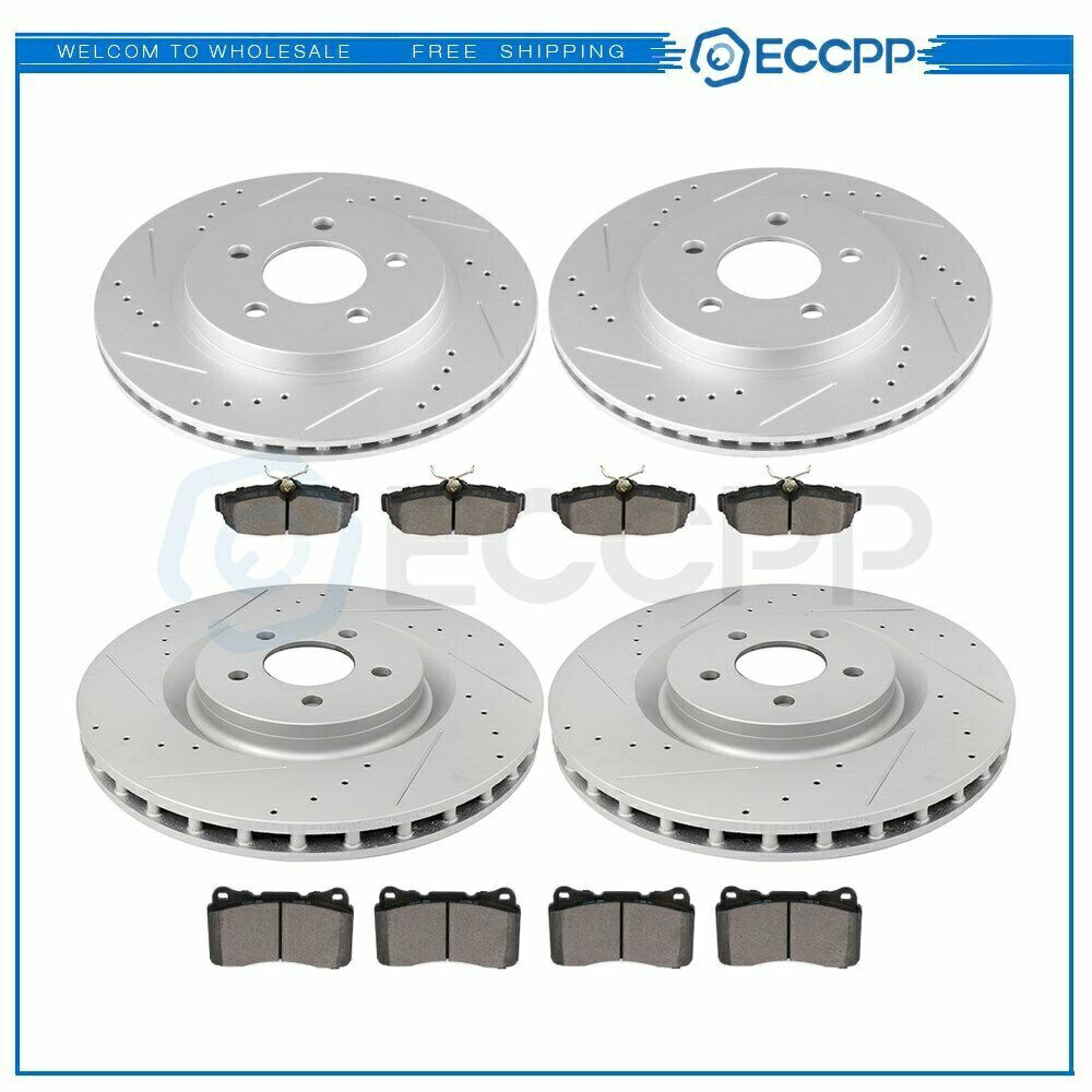 brake disc rotor フォードマスタングのセラミックブレーキパッドとローターフロントリア11 12 13 14 Ceramic Brake Pads And Rotors Front Rear For Ford Mustang 11 12 13 14【並行輸入品】