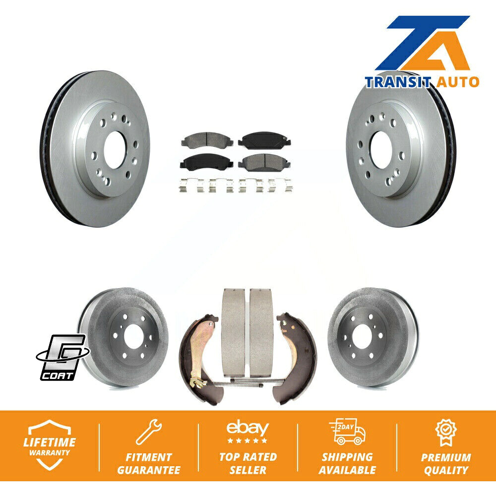 brake disc rotor シボレーシルバラード用のフロントリアコーティングブレーキローターローターセミメタリックパッドドラムキット Front Rear Coated Brake Rotor Semi-Metallic Pad Drum Kit For Chevrolet Silverado【並行輸入品】