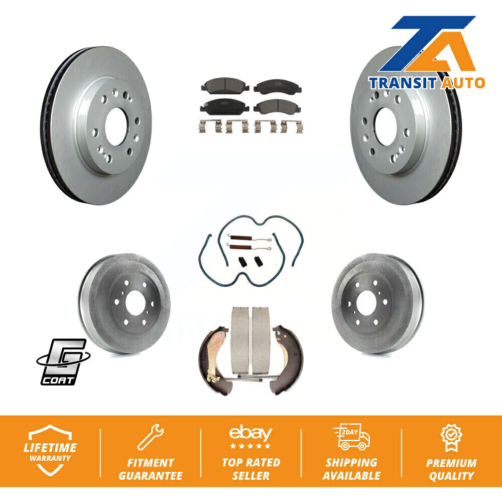 brake disc rotor シボレーシルバラード用のフロントリアコーティングブレーキローターローターセラミックパッドドラムキット（7PC） Front Rear Coated Brake Rotor Ceramic Pad Drum Kit (7Pc) For Chevrolet Silverado【並行輸入品】