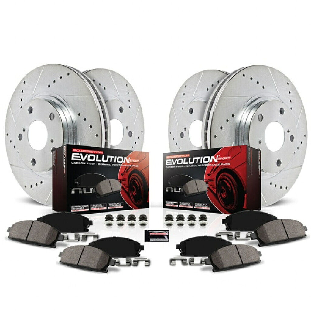 brake disc rotor ホンダシビックのパワーストップブレーキキット2006-2011フロント＆リアZ23エボリューションスポーツ Power Stop Brake Kit For Honda Civic 2006-2011 Front & Rear Z23 Evolution Sport【並行輸入品】