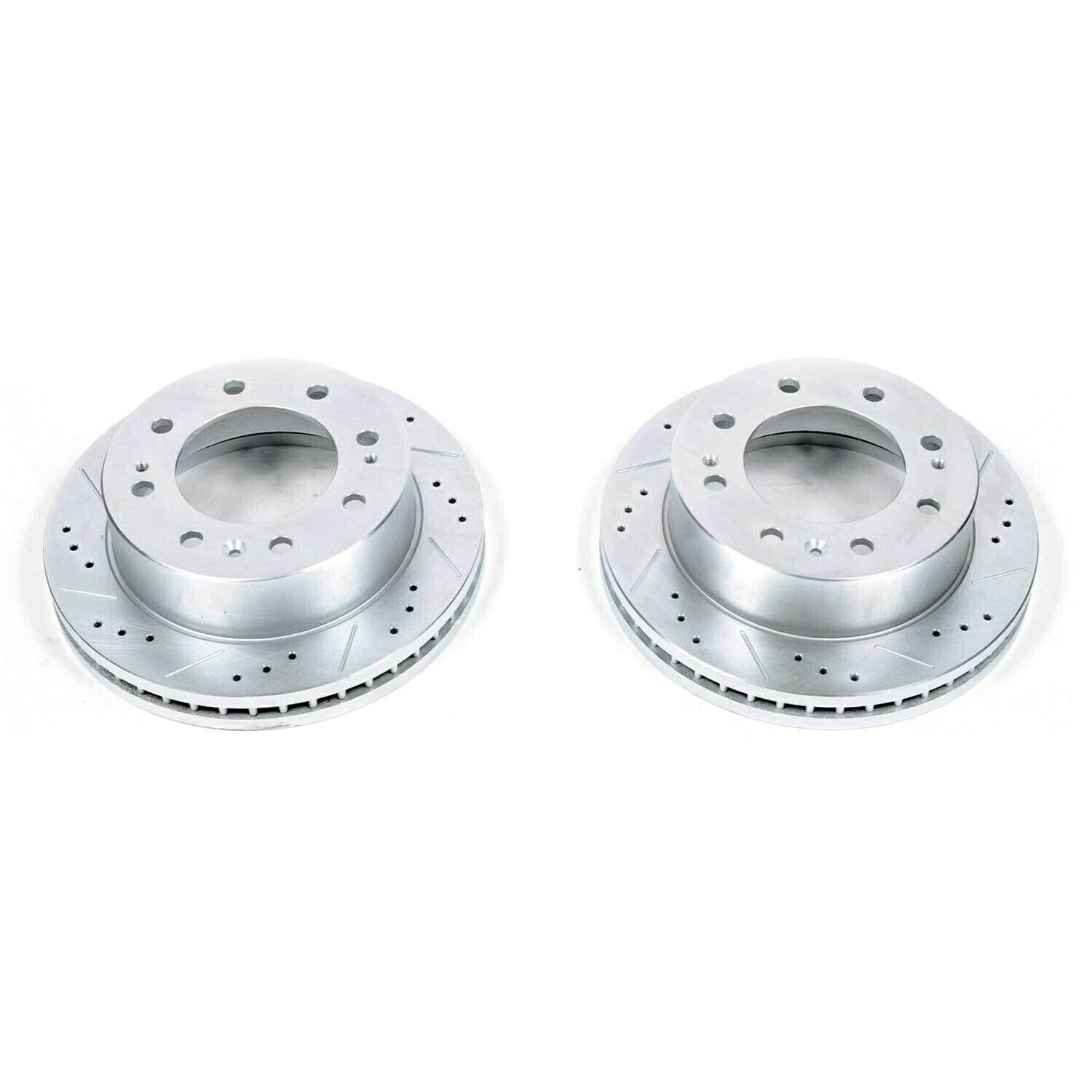 brake disc rotor パワーストップ - シルバラ用のフロントドリル、スロット、亜鉛メッキブレーキローターペア Power Stop - Front Drilled, Slotted and Zinc Plated Brake Rotor Pair for Silvera【並行輸入品】