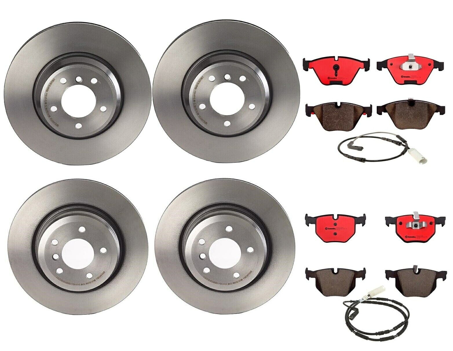 brake disc rotor BREMBOフロントリアブレーキキットディスクローターBMW E90 E92 E93用セラミックパッドセンサー Brembo Front Rear Brake Kit Disc Rotors Ceramic Pads Sensors For BMW E90 E92 E93【並行輸入品】｜Us Custom Parts Shop USDM