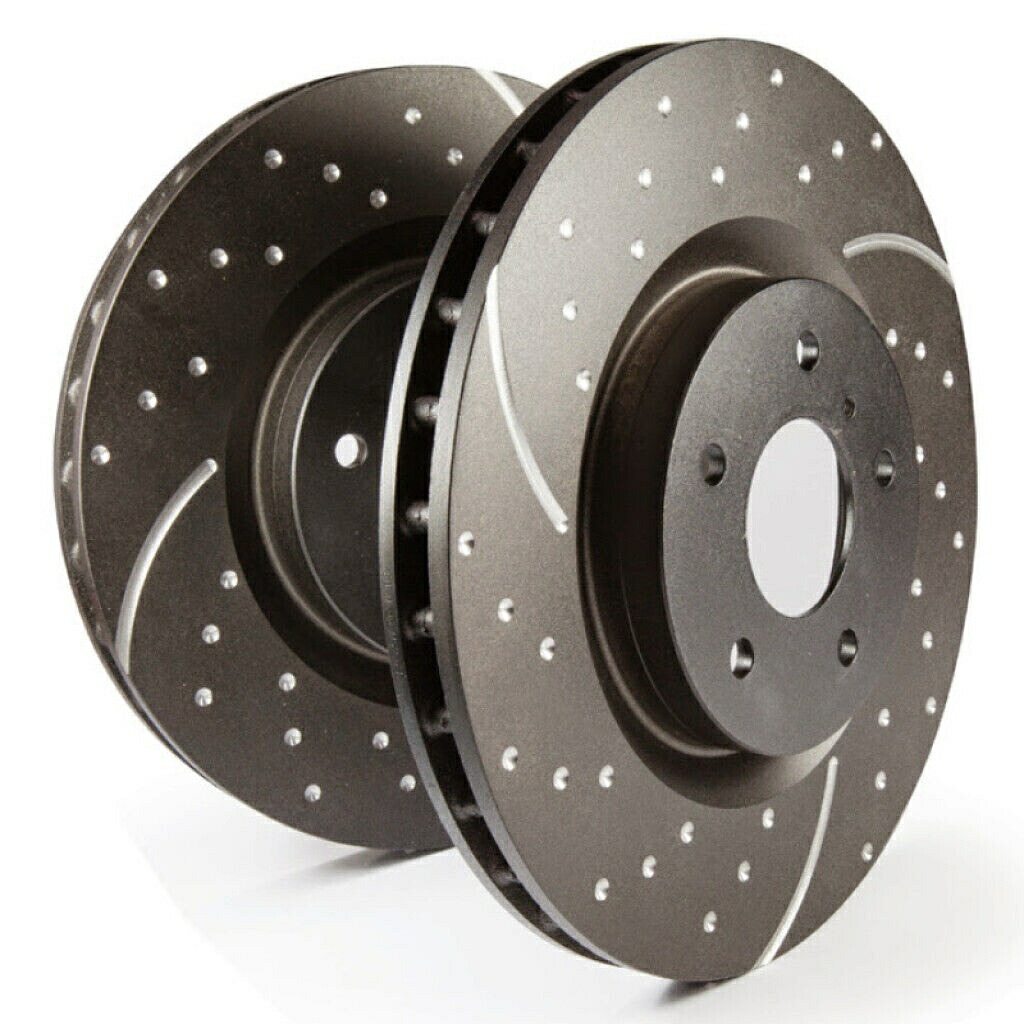 brake disc rotor ポルシェカイエンのEBC 2011-2018フロントブレーキロータースポーツスロット、2つのセット EBC For Porsche Cayenne 2011-2018 Front Brake Rotor Sport Slotted, Set of Two【並行輸入品】