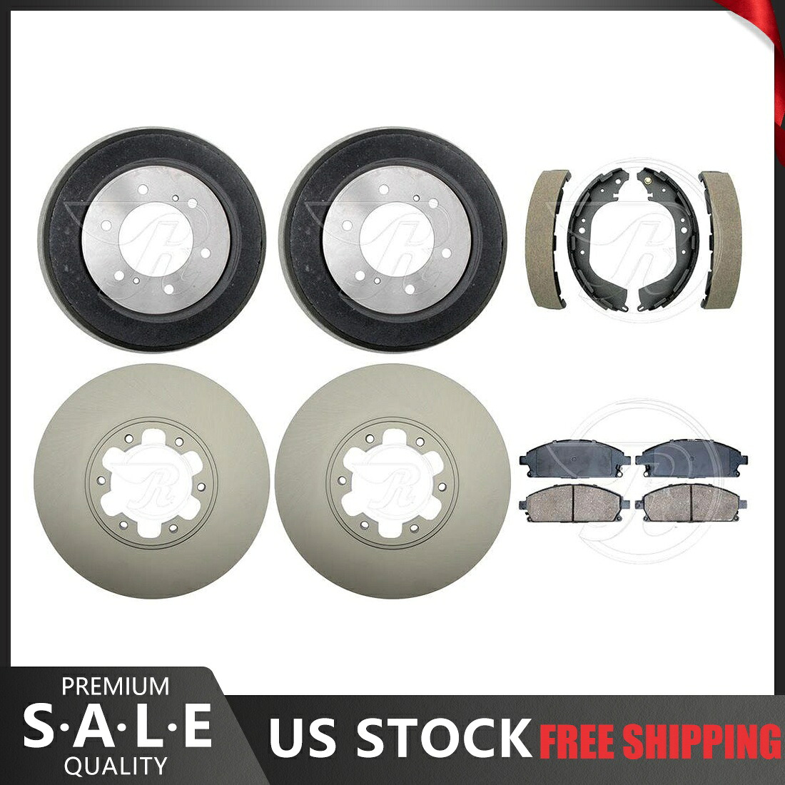 brake disc rotor 1999年から2001年のパスファインダーコーティングブレーキローターとドラムセラミックパッドとブレーキシューズ Fits 1999-2001 Pathfinder Coated Brake Rotors & Drums Ceramic Pads & Brake Shoes【並行輸入品】｜Us Custom Parts Shop USDM