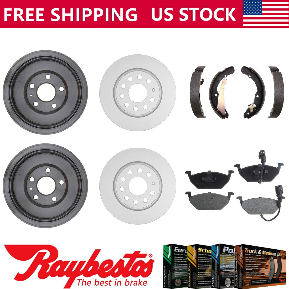 brake disc rotor 2012年フォルクスワーゲンジェッタコーティングブレーキロータードラムメタリックパッドとブレーキシューズ Fits 2012 Volkswagen Jetta Coated Brake Rotors Drums Metallic Pads & Brake Shoes【並行輸入品】