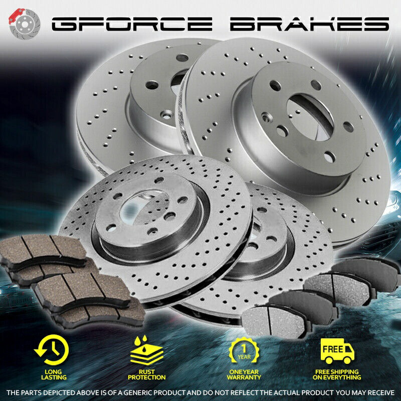brake disc rotor F+R Cross Drilled Rotors＆Ceramic Brake Pads for 2009-2011 Audi TT Quattro 3.2L F+R Cross Drilled Rotors & Ceramic Brake Pads for 2009-2011 Audi TT Quattro 3.2L【並行輸入品】
