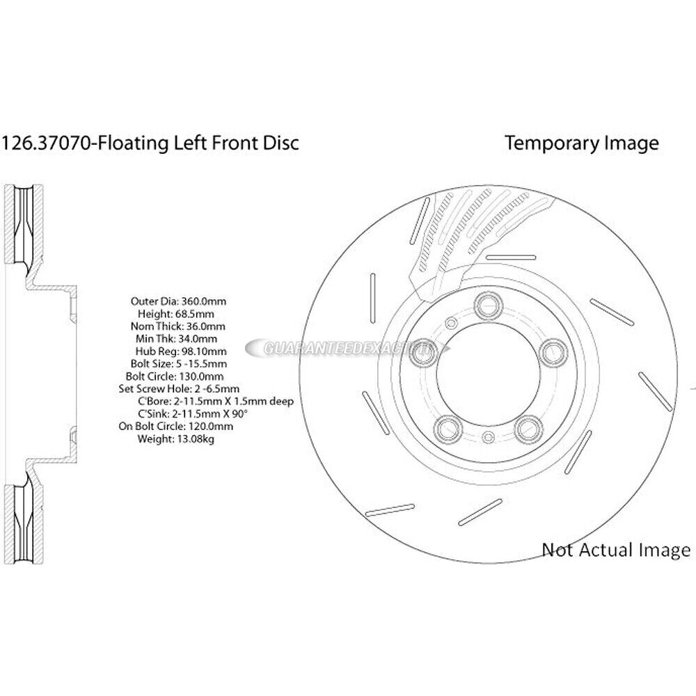brake disc rotor 中心部品ブレーキローター126.37070 CSW Centric Parts Brake Rotor 126.37070 CSW【並行輸入品】