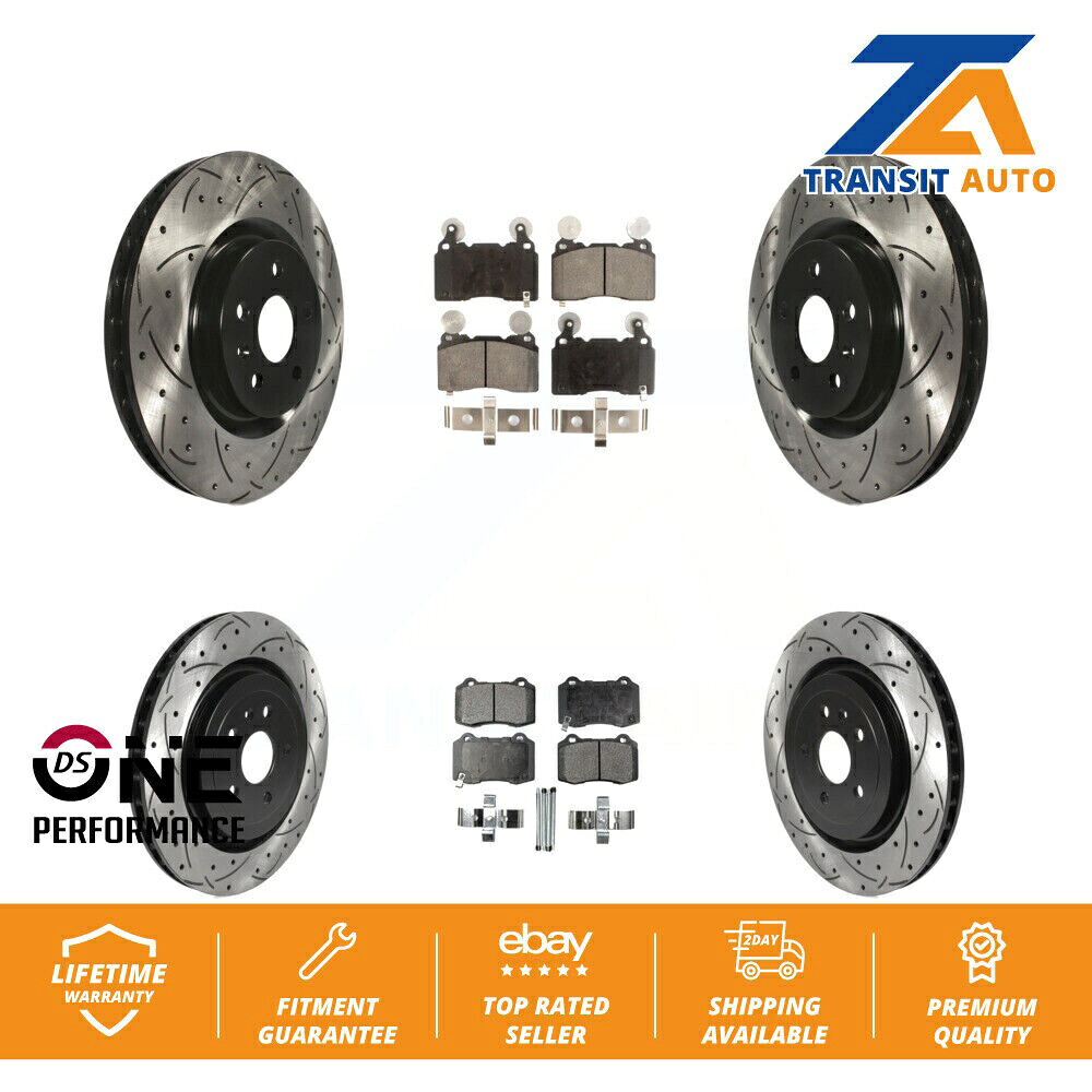 brake disc rotor シボレーカマロSS用のフロントリアドリルスロットブレーキローターセミメタルパッドキット Front Rear Drill Slot Brake Rotors Semi-Metallic Pad Kit For Chevrolet Camaro SS【並行輸入品】|Us Custom Parts Shop USDM