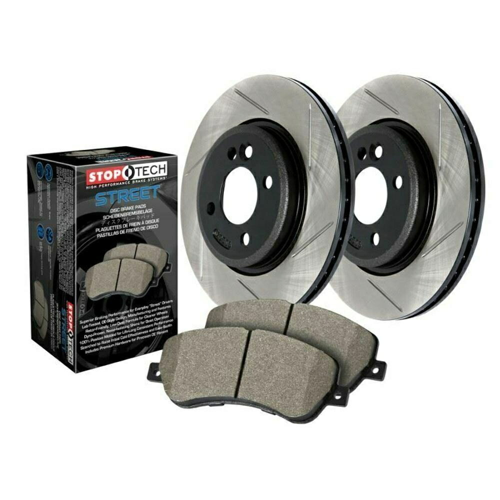 brake disc rotor STOPTECH STREET車軸パックブレーキキット、スロット、リア-937.42531 Stoptech Street Axle Pack Brake Kit, Slotted, Rear - 937.42531【並行輸入品】