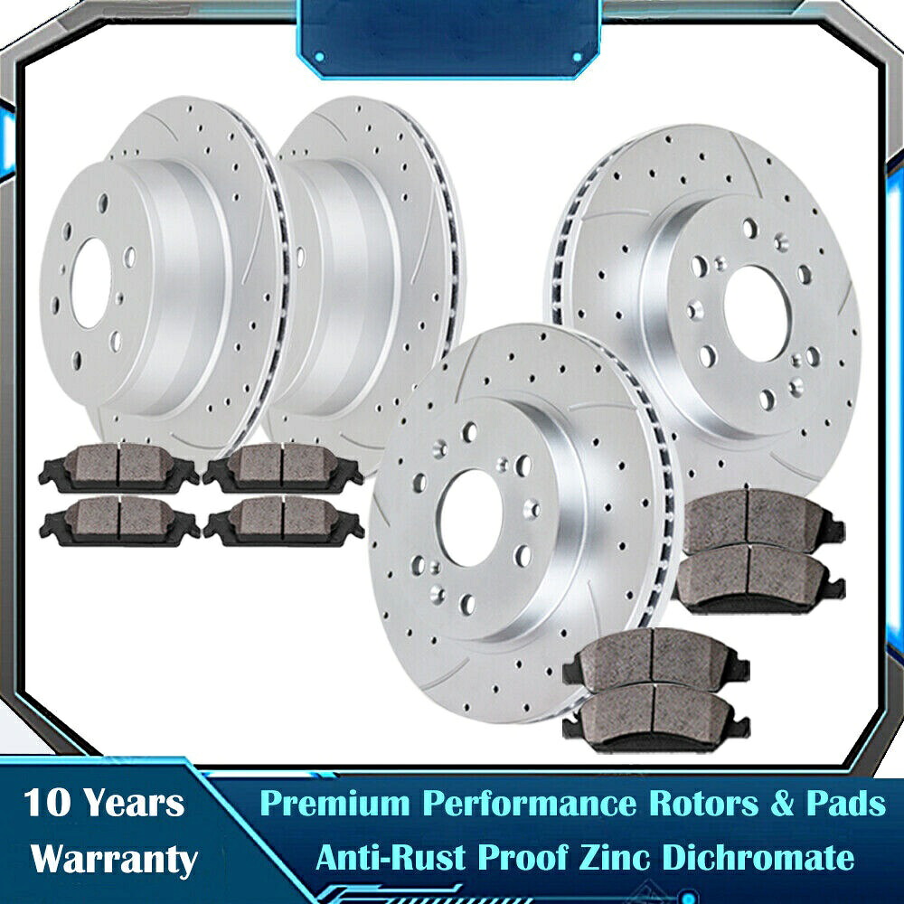 brake disc rotor フロントリアローターとブレーキパッドはGMC Yukon XL Chevy Escalade Sierra 1500キットに適合します Front Rear Rotors and Brake Pads Fit GMC Yukon XL Chevy Escalade Sierra 1500 Kit【並行輸入品】