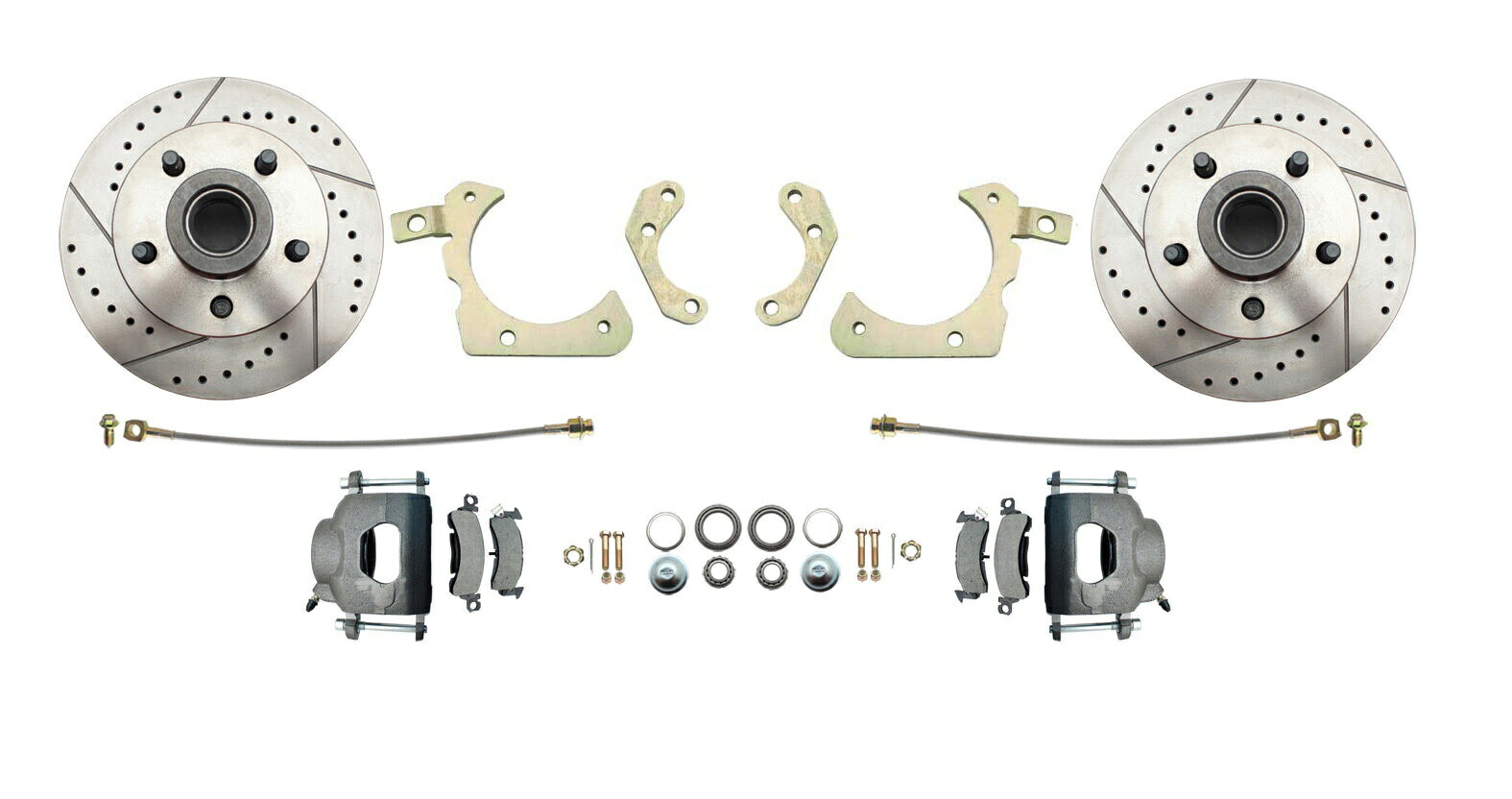 brake disc rotor GM 1959-64 Impala bel air performance discブレーキ変換キットドリルスロット GM 1959-64 Impala Bel Air Performance Disc Brake Conversion Kit Drilled Slotted【並行輸入品】