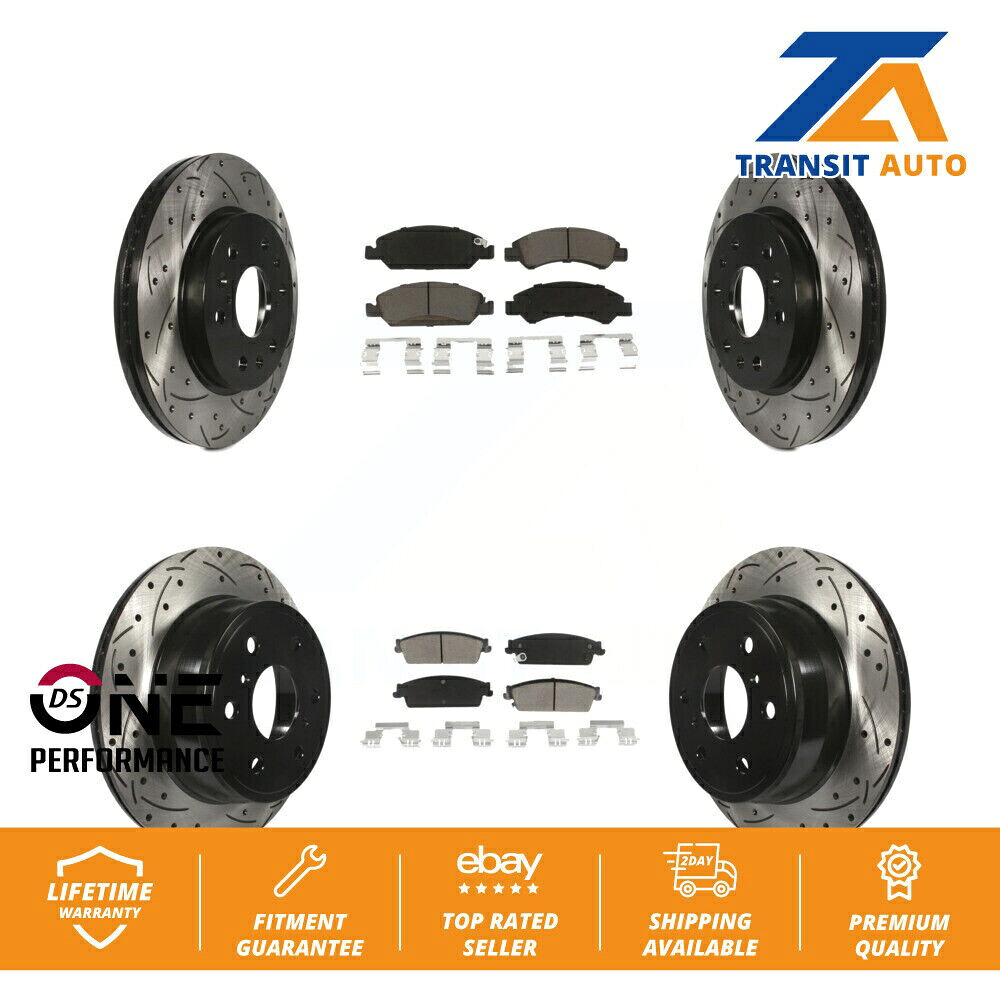 brake disc rotor シボレーシルバラード1500用のフロントリアドリルスロットスロットローターローターセラミックパッドキット Front Rear Drilled Slot Brake Rotor Ceramic Pad Kit For Chevrolet Silverado 1500【並行輸入品】｜Us Custom Parts Shop USDM 89,480円