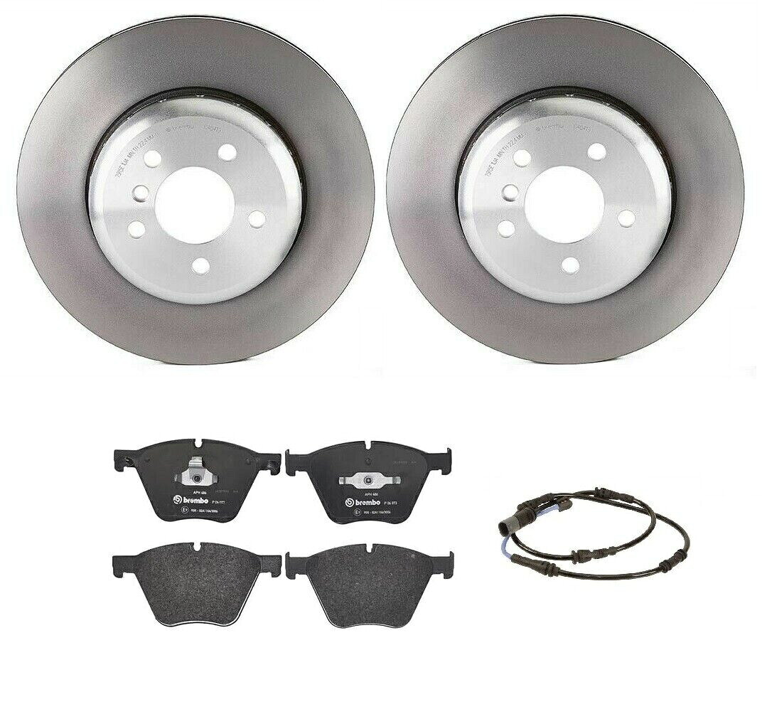 brake disc rotor BREMBOフロントブレーキキットディスクローターBMW F01 F02 F06用センサー付きローメットパッド Brembo Front Brake Kit Disc Rotors Low-Met Pads with Sensor For BMW F01 F02 F06【並行輸入品】