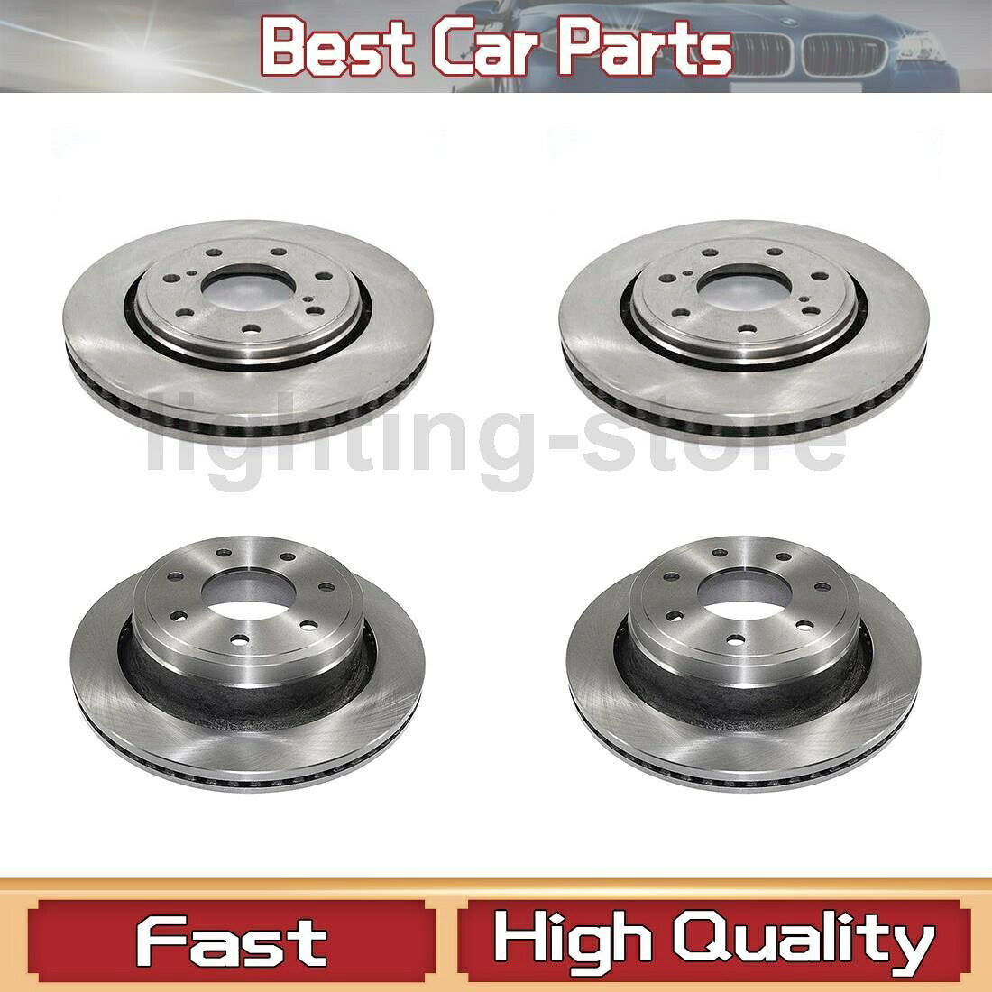 brake disc rotor フロントリアディスクブレーキローターデュラゴフィットフォード2012-2014 4 PCS Front Rear Disc Brake Rotor DuraGo Fit Ford 2012-2014 4 pcs【並行輸入品】