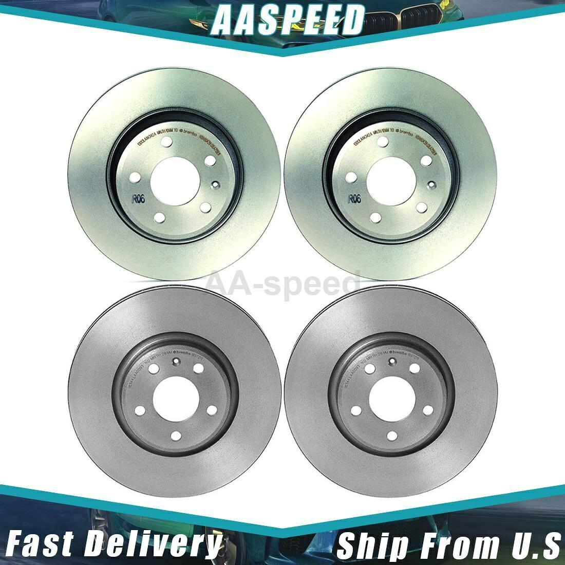 brake disc rotor 2011-2017 Audi 4Xフロントリアディスクブレーキローターブレンボ For 2011-2017 Audi 4X Front Rear Disc Brake Rotor Brembo【並行輸入品】