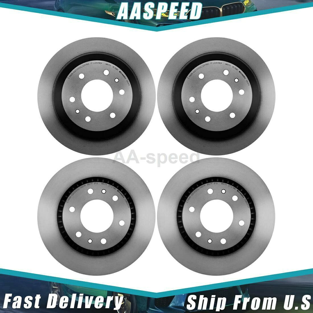 brake disc rotor 2006年から2009年のシボレー4xフロントリアディスクブレーキローターブレンボ For 2006-2009 Chevrolet 4X Front Rear Disc Brake Rotor Brembo【並行輸入品】