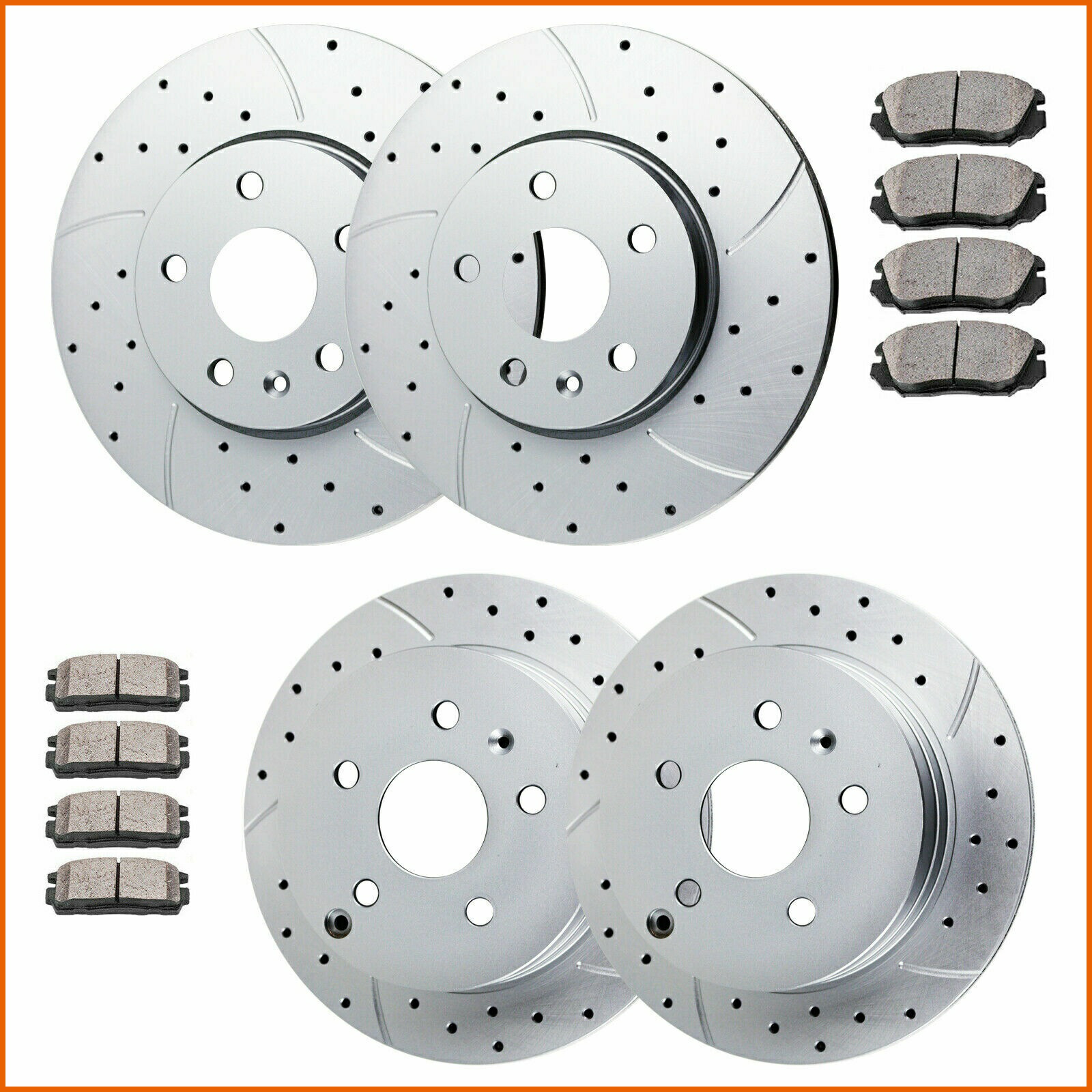 【楽天市場】brake disc rotor シボレーエクイノックステレインブレーキキット用のフロントリアブレーキローターブレーキパッド