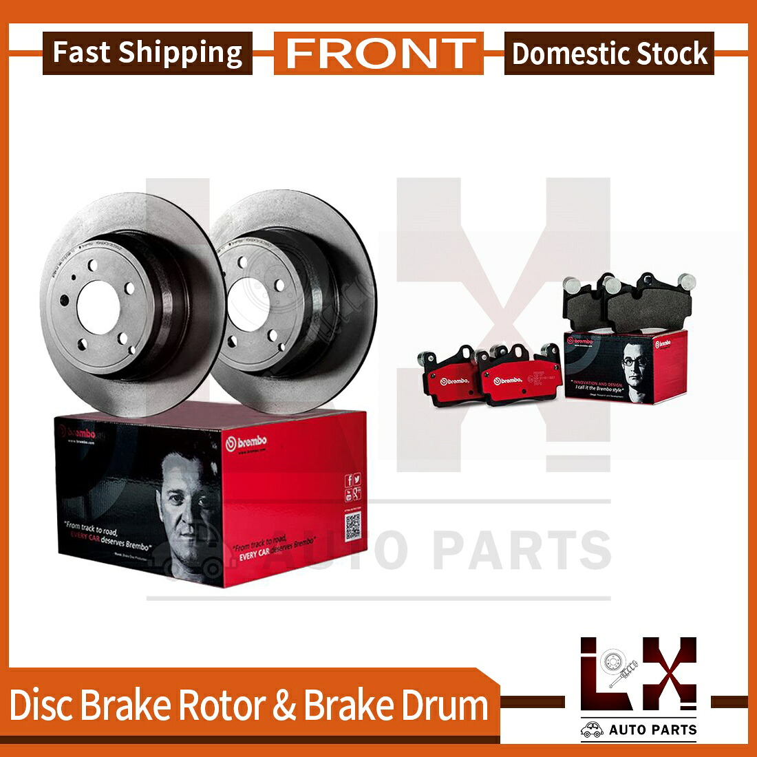 brake disc rotor フロントブレンボブレーキローターとセラミックブレーキパッドキット2008-2010 Volvo S80 V70 Front Brembo Brake Rotors & Ceramic Brake Pads Kit For 2008-2010 Volvo S80 V70【並行輸入品】