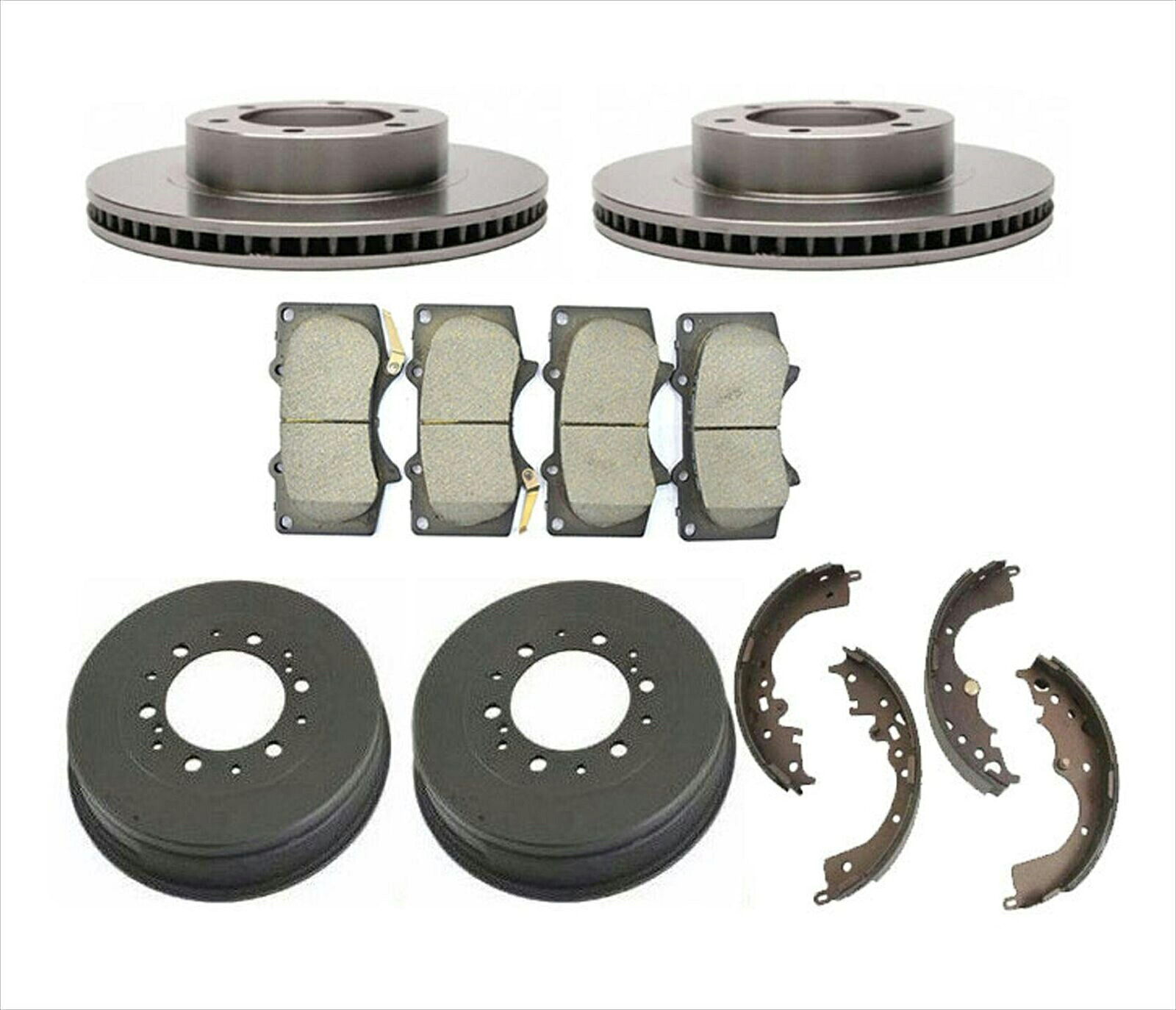 brake disc rotor 05-14トヨタタコマ6ラグホイール用のフロントブレーキディスクローターローターセラミックパッド Front Brake Disc Rotor Rotors Ceramic Pads for 05-14 Toyota Tacoma 6 Lug Wheels【並行輸入品】