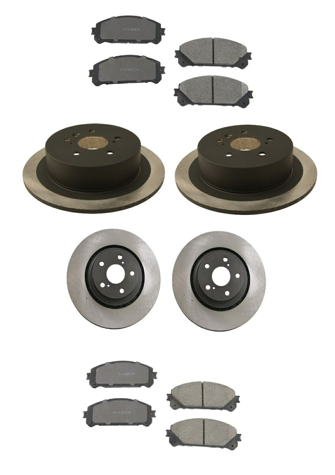 brake disc rotor トヨタハイランダーのフロント＆リアディスクブレーキローターとパッドキット09-13 Front & Rear Disc Brake Rotors and Pads KIT for Toyota Highlander 09-13【並行輸入品】
