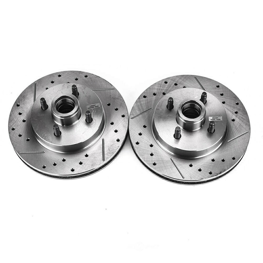 brake disc rotor ディスクブレーキローターセットフロントドリルとスロット付きブレーキローターペアフロントパワーストップ Disc Brake Rotor Set-Front Drilled and Slotted Brake Rotor Pair Front Power Stop【並行輸入品】