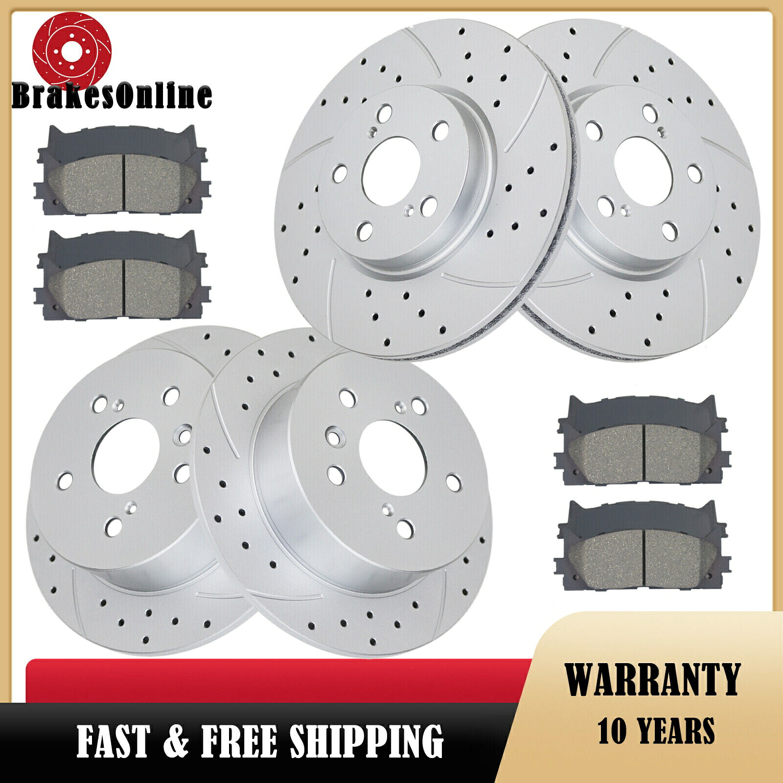 brake disc rotor トヨタに適したフロントリアブレーキローターパッド2008 2009 2010-2012ブレーキ Front Rear Brake Rotors Pads Fit for Toyota Avalon 2008 2009 2010-2012 Brakes【並行輸入品】｜Us Custom Parts Shop USDM