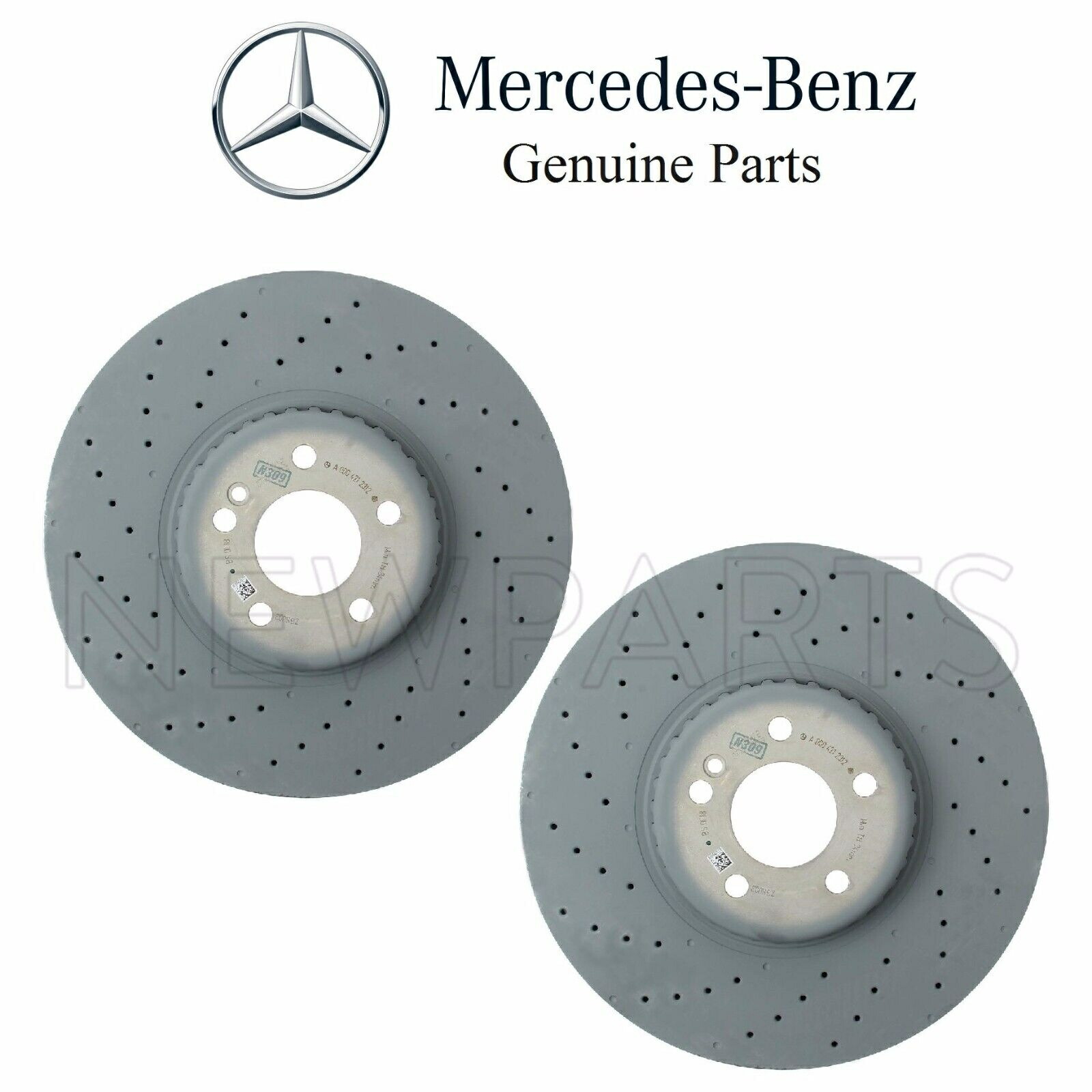 brake disc rotor メルセデスX253 GLC43 W205 C450 W213 2つのフロントディスクブレーキローターのペアセットOE For Mercedes X253 GLC43 W205 C450 W213 Pair Set of 2 Front Disc Brake Rotors OE【並行輸入品】