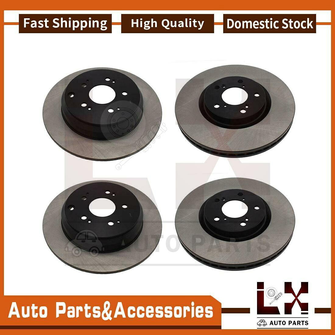 brake disc rotor 中心部品ディスクブレーキローターローターフロントリアセット4フィットパイロットホンダ2009-2015 Centric Parts Disc Brake Rotor Front Rear Set Of 4 Fits Pilot Honda 2009-2015【並行輸入品】