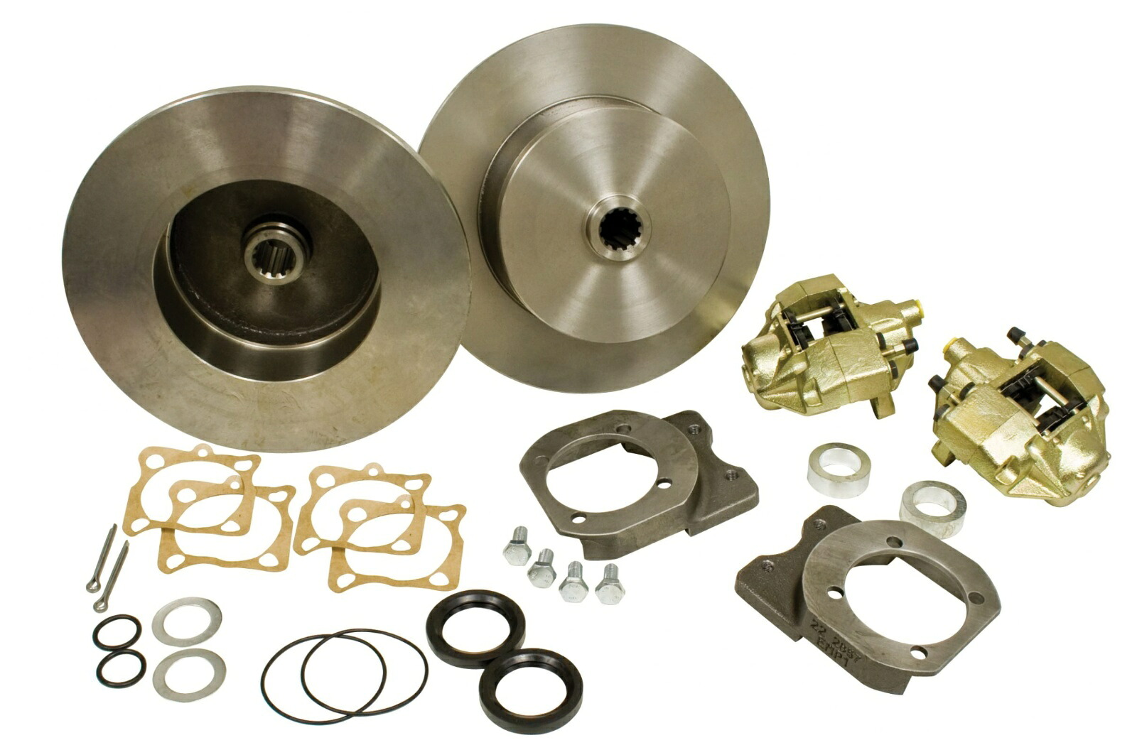 brake disc rotor Empi 22-2916-Fリアディスクブレーキキット、VWタイプ1 '68など EMPI 22-2916-F Rear Disc Brake Kit, VW Type 1 '68 &Up, Non-Drilled, No Ebrake【並行輸入品】