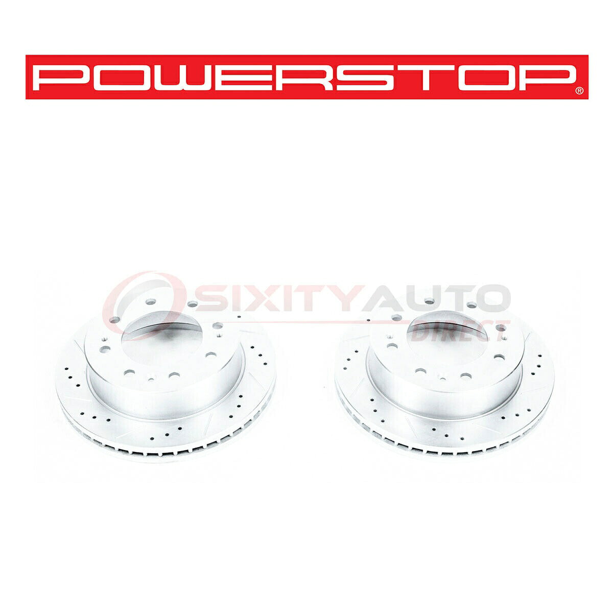 brake disc rotor 2016-2018 GMC Sierra 2500 HD DC用のパワーストップドリルドディスクブレーキローター Power Stop Drilled Slotted Disc Brake Rotor for 2016-2018 GMC Sierra 2500 HD dc【並行輸入品】