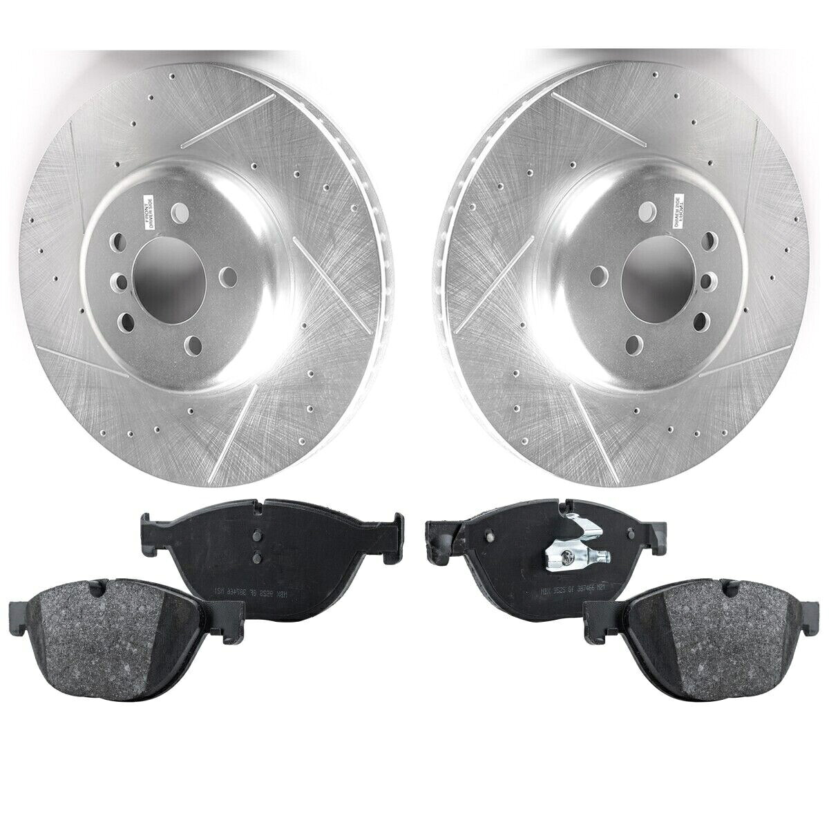 brake disc rotor ブレーキディスクとパッドキット2輪セットフロントドライバーと乗客側の750の新しい助手席側 Brake Disc and Pad Kits 2-Wheel Set Front Driver & Passenger Side New for 750【並行輸入品】