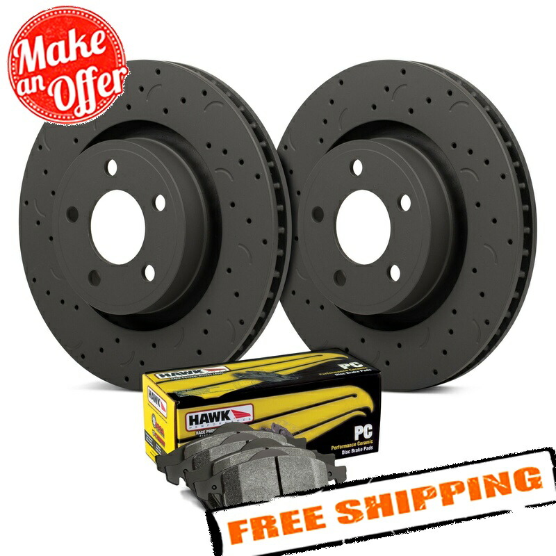brake disc rotor 13-14フォードフォーカス用のホークタロンPCドリル＆スロットフロントブレーキキット Hawk Talon PC Drilled & Slotted Front Brake Kit for 13-14 Ford Focus【並行輸入品】