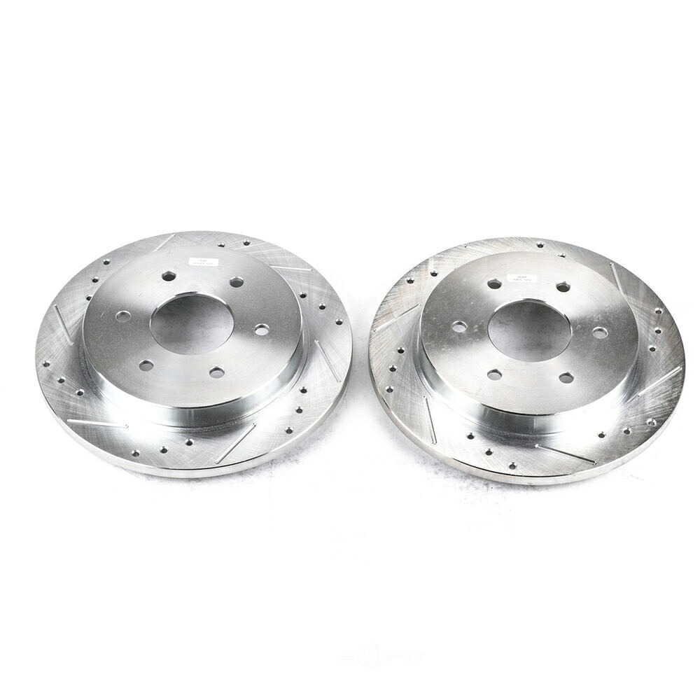 brake disc rotor ディスクブレーキローターセットドリルドリル、スロット、および亜鉛メッキブレーキローターペア後部 Disc Brake Rotor Set-Rear Drilled, Slotted and Zinc Plated Brake Rotor Pair Rear【並行輸入品】
