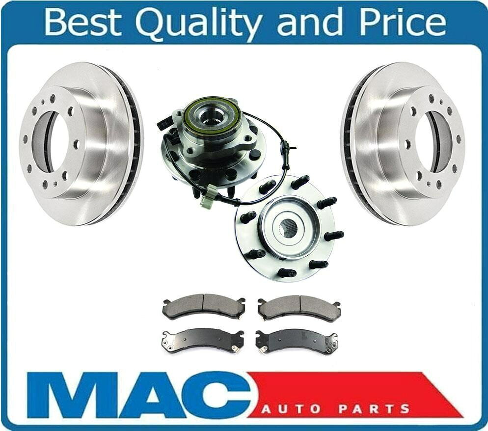 brake disc rotor 03-07ハマーH2用のフロントハブ＆ベアリングブレーキディスクローターセラミックパッド Front Hub & Bearings Brake Disc Rotors Ceramic Pads for 03-07 Hummer H2【並行輸入品】