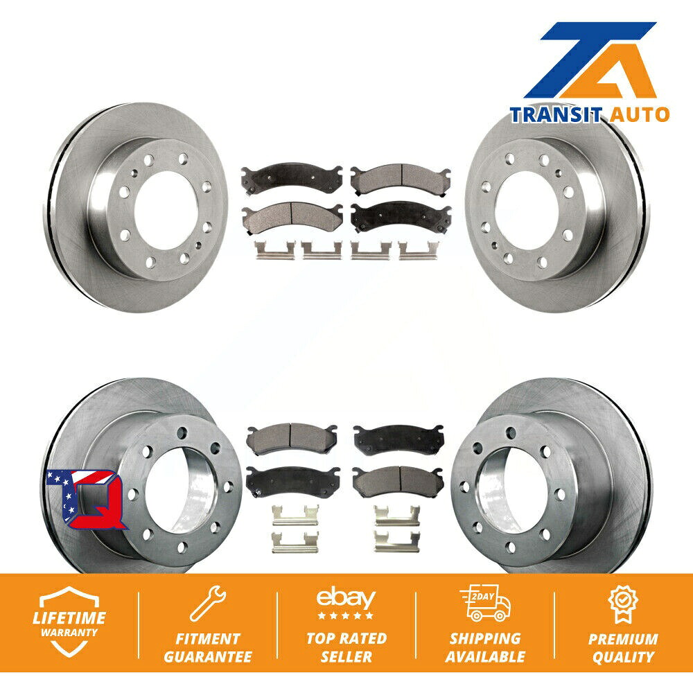 brake disc rotor GMC Sierra 3500クラシック用のフロントリアディスクブレーキローターとセミメタルパッドキット Front Rear Disc Brake Rotors & Semi-Metallic Pad Kit For GMC Sierra 3500 Classic【並行輸入品】