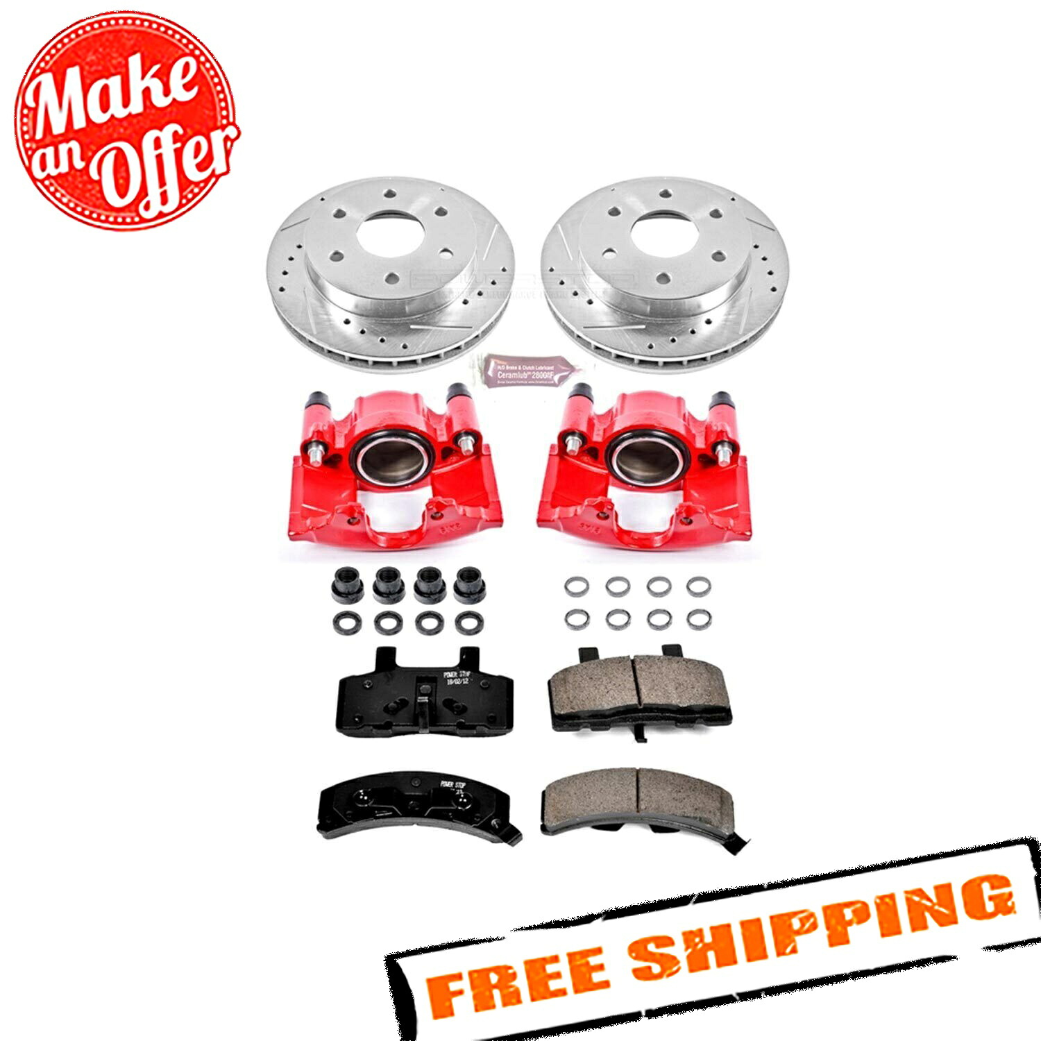 brake disc rotor パワーストップKC1970 1クリックZ23エボリューションスポーツブレーキキット95-00シボレータホー Power Stop KC1970 1-Click Z23 Evolution Sport Brake Kit for 95-00 Chevy Tahoe【並行輸入品】 91,234円