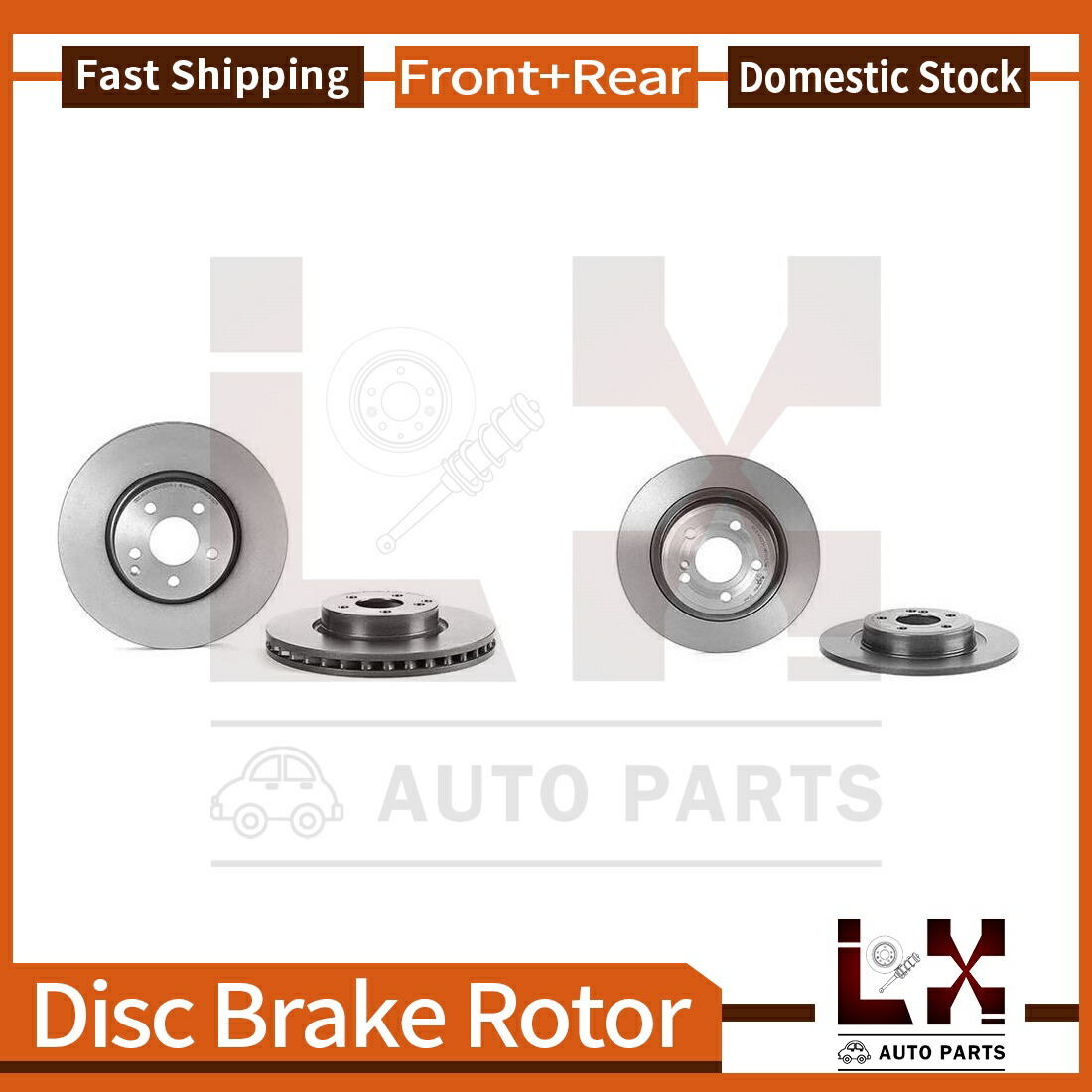 brake disc rotor 2017-2018のフロント＆ブレンボリアコーティングOEブレーキローター Front & Brembo Rear Coated OE Brake Rotors For 2017-2018 Mercedes-Benz SLC300【並行輸入品】 89,480円
